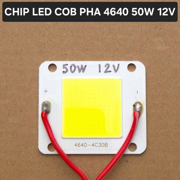 Chip LED COB 4640 siêu sáng 12V 50W sáng trắng 46x40mm